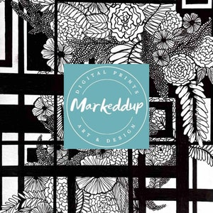 The one where contemporary meets your garden - Digital Black and White Print
