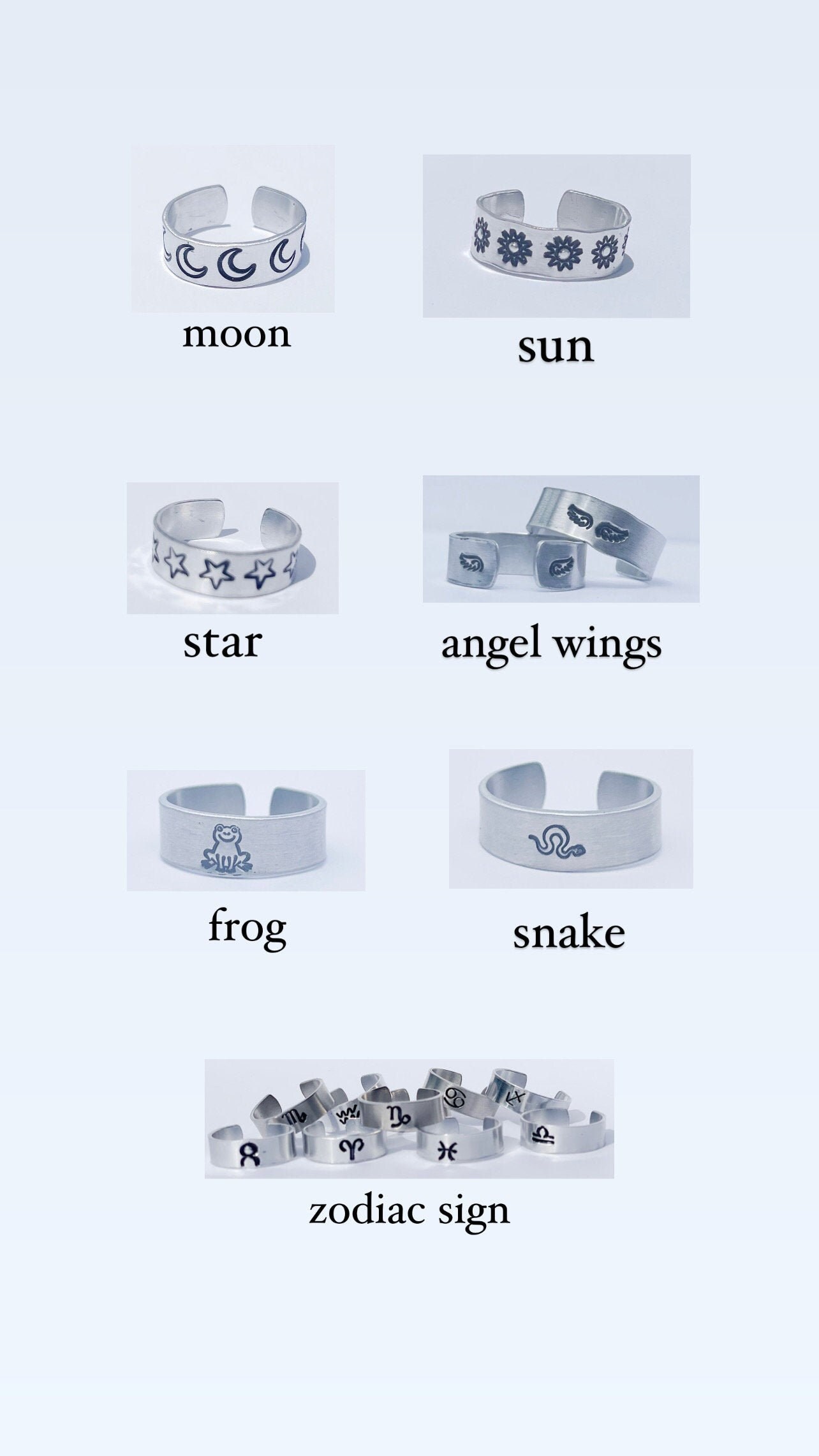 Stamped custom ring Etsy