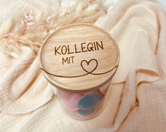 Vorratsglas Geburtstag, Keksdose personalisiert, Geschenk für Kollegin Mitarbeiterin Führungskraft Abteilungsleiter Chefin Freundin Arbeit