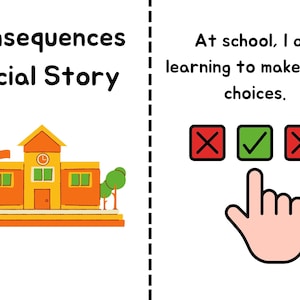 Consequences social story - choices at school