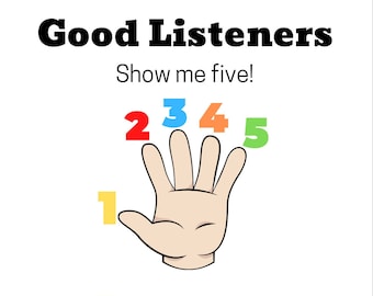 Good listening | class good listeners | class voice level | children listening support