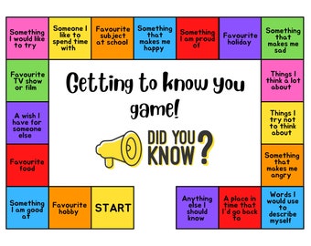 Get to know you board game secondary | children icebreaker questions | emotional literacy support