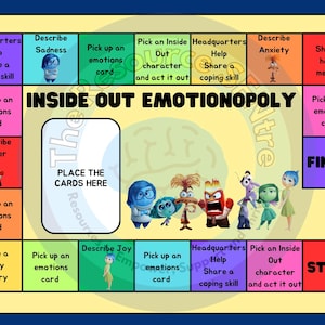 Inside Out Emotionopoly Game | Printable Emotional Literacy Board Game | Feelings & Coping Skills Activity