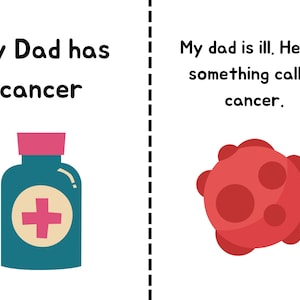 Dad has cancer social story | chemotherapy social story | dad is in hospital social story | parent is ill