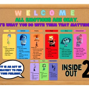 Inside out 2 emotions display board | Inside out 2 coping strategies | Inside out 2 posters | Inside out 2 school display