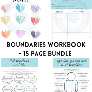 Healthy Boundaries Worksheets | Printable Boundaries Activities