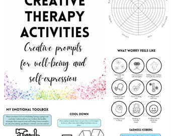 100 Creative Therapy Activities | Printable Art Therapy Worksheets