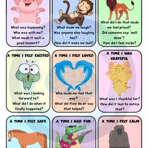 Printable Emotion Reflection Cards for Kids | Positive & Challenging Feelings