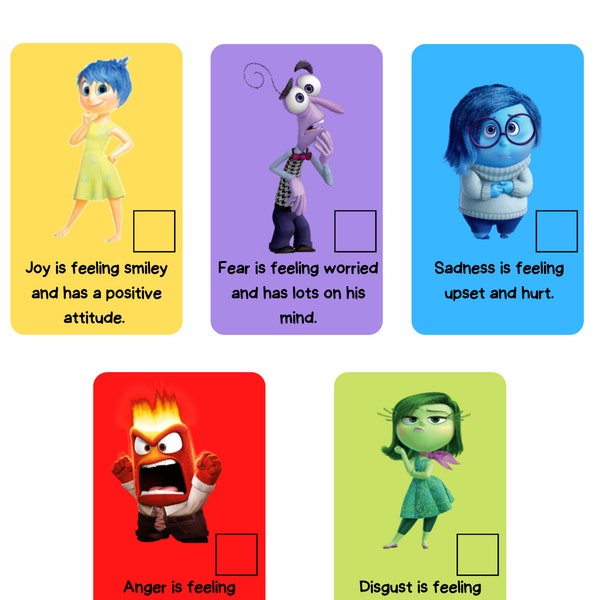 Emotion check in emotional regulation school inside out characters