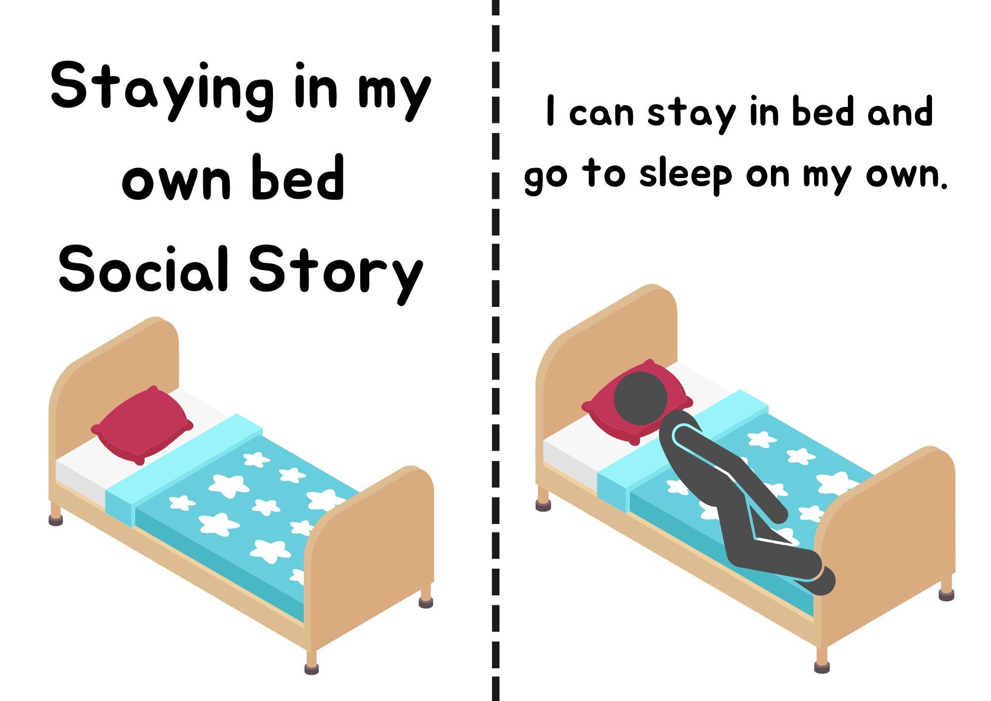 Staying in Own Bed Social Story Sleep Support for Children Etsy