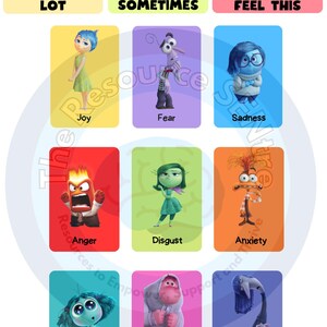 Gra sortująca uczucia Inside Out | Wydrukowana aktywność Inside out | Narzędzie do regulacji emocji