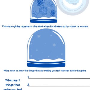 Stress Globe | Interactive Mental Health Worksheet | Stressors Worksheet