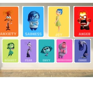 Inside Out 2 Character Prints: A4 Bedroom Wall Art (Digital Download)
