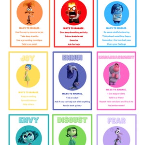 Von innen nach außen 2 Emotionen | Innen 2 Zeichen | Inside out 2 Bewältigungsstragieten | Links 2 Poster