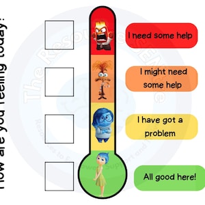 Inside out 2 emotion check in | Inside out 2 feelings thermometer