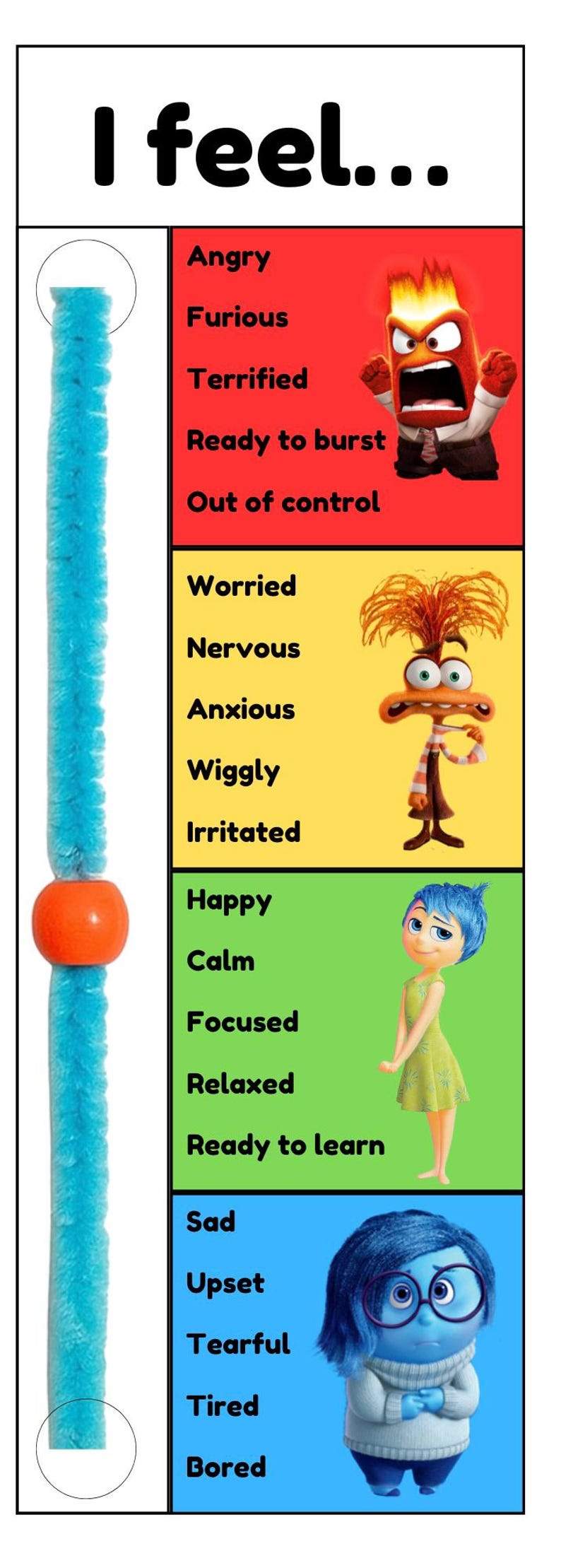 Inside Out Emotions Tracker: Printable Kids' Activity - Etsy Australia