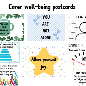 Cartes postales bien-être pour les aidants | citations de soignant
