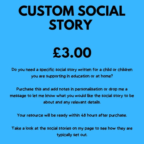 Custom Social Story (Digital Download)