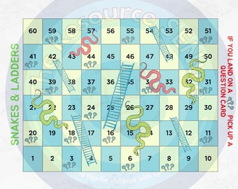Snakes and Ladders Icebreaker Game: Children's Emotional Literacy (Digital Download)