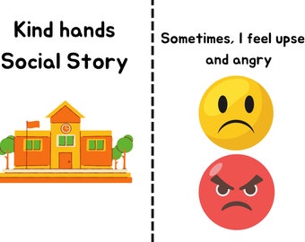 Kind hands social story | Unkind hands social story | hitting social story | pushing social story | special education resources |