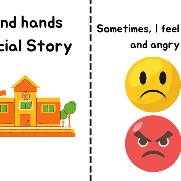 Kind hands social story | Unkind hands social story | hitting social story | pushing social story | special education resources |