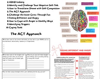 ADHD Workbook | Growth Mindset, Emotional Regulation & Coping Tools | ADHD Journal