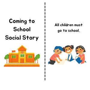 Coming to school social story | school refusal | school avoidance | emotionally based school avoidance