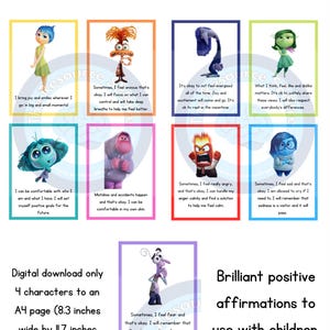 Von innen nach außen 2 positive Affirmationen | Links und rechts 2 Anführungszeichen | Links und rechts 2 sozial emotionale Poster | Von innen nach außen