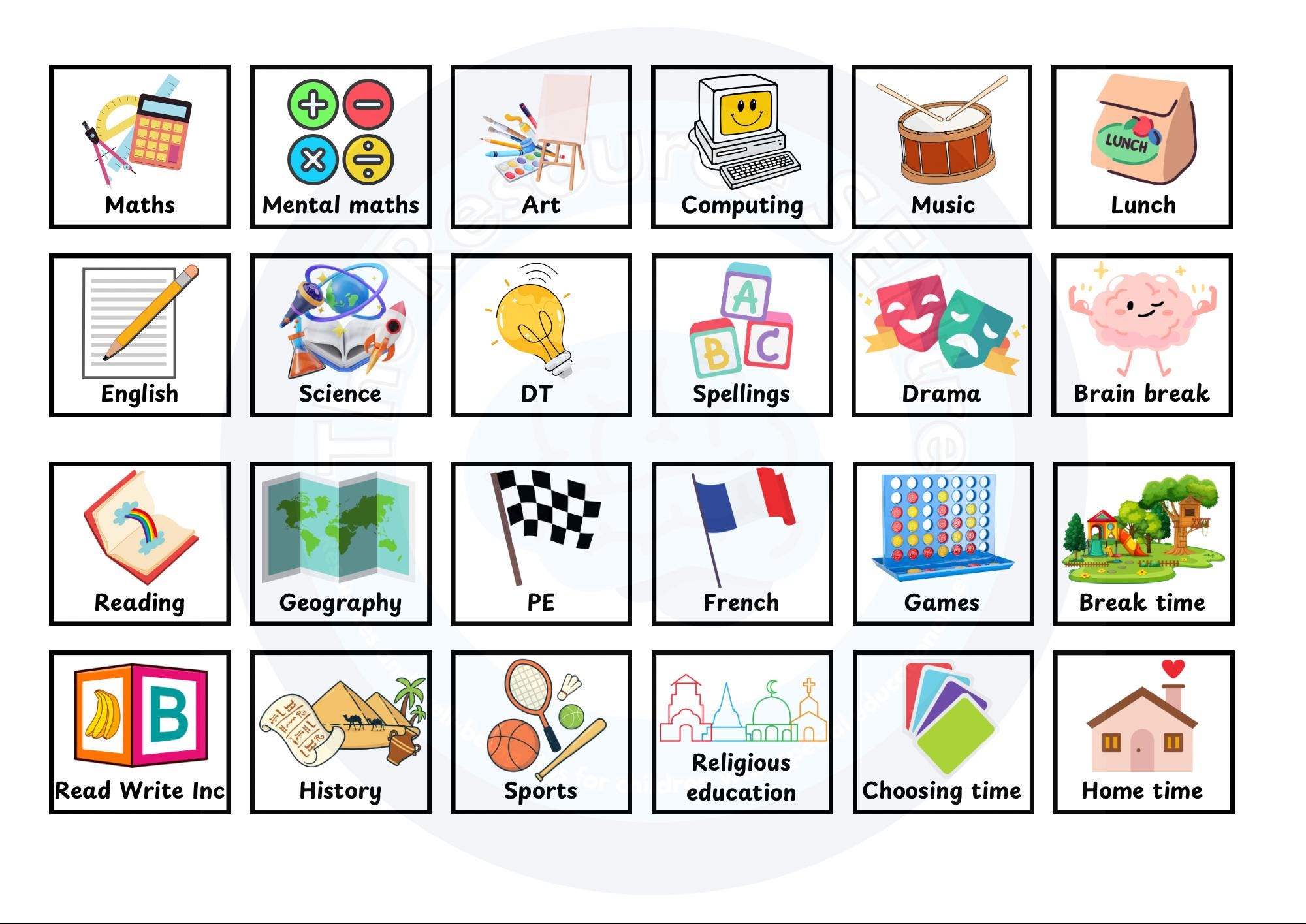 Task Visual Card Timetable Child Visual Timetable Printable Daily Routine Child School Routine ...