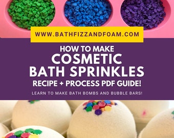 ¡Aspersores de baño cosméticos! ¡Haga chispas sin azúcar y aptas para cosméticos para usar en bombas de baño, barras de burbujas, jabones y más!