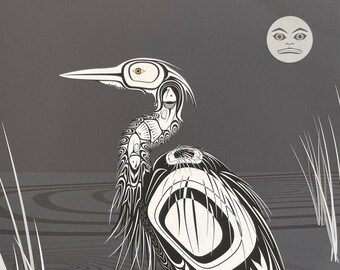 Blue Heron Giclée Print – Northwest Coast Native Art 11x14