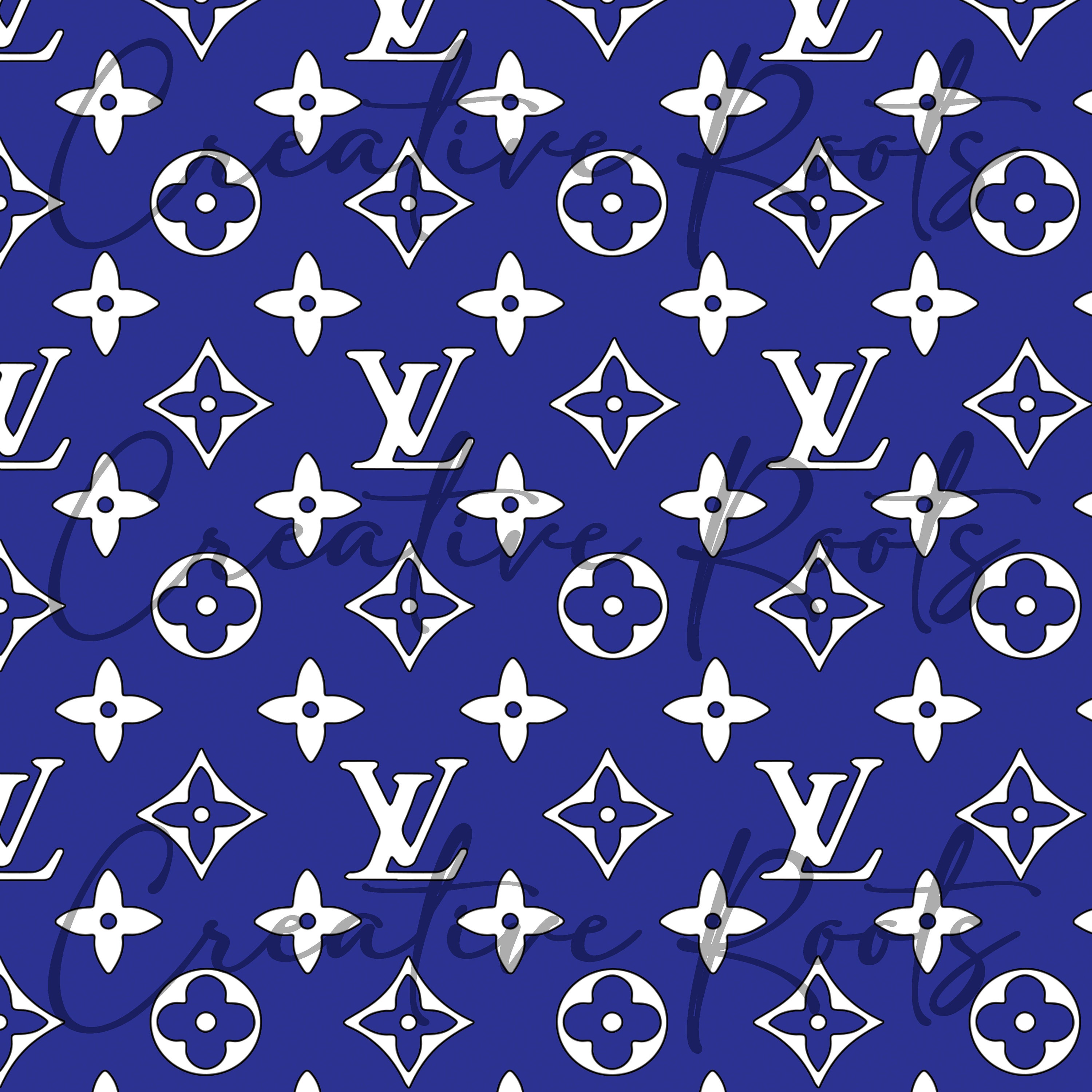 Blue and White Seamless File Etsy