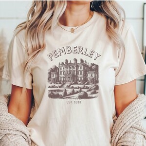 Pemberley Shirt, Pride And Prejudice, Jane Austen Shirt, Book Lover Gift, Literary Shirt, Light Academia, Pride And Prejudice Shirt, Reading