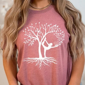 Yoga Tree Shirt, Yoga Pose Shirt, Fitness Shirt, Yoga Lover Tee, Meditation Shirt, Tree Of Life Shirt, Namaste Shirt, Wellness Shirt, Relax