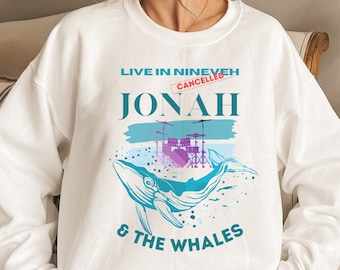 Leben von Ninive Jona und den Walen, lustiges christliches Hemd, Bibel-Vers-Hemd, christliches Sweatshirt, Glaubens-Hemd, Bibel-Geschichten-Hemd, Gott