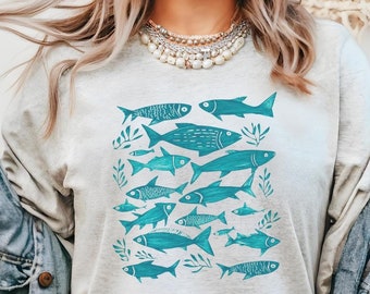 ヴィンテージ フィッシュ T シャツ、フィッシュ シャツ、フィッシャーマン シャツ、魚好きへのギフト、フィッシャー シャツ、フィッシュ アールデコ T シャツ、フィッシング T シャツ、フィッシュ エステティック T シャツ