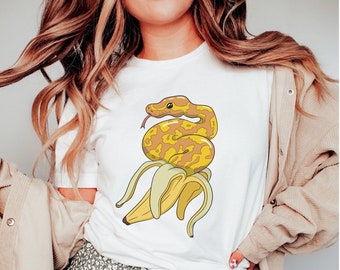 Camisa de pitón de bola de plátano, camisa de pitón de bola, herpetología, regalo de amante de la serpiente, camiseta de serpiente, mamá de pitón de bola, pitón de bola de plátano, camisa de pitón