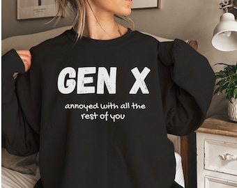 Felpa Generazione X, maglietta divertente della generazione X, regalo per il 50° compleanno, maglietta della generazione X, felpa retrò, maglietta vintage anni ’70, regalo per il 40° compleanno, generazione X