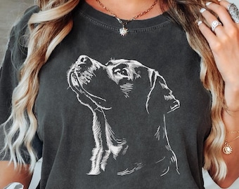 Camiseta con silueta de labrador para amantes de los perros, camiseta de labrador, regalo para labrador negro, labrador chocolate, labrador amarillo, camiseta para dueños de perros, regalo para labrador