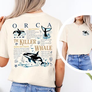 Orca Killer Whale Comfort Colors Shirt, Front And Back Ocean Animal Lover, Orca Whale Lover, Orca Facts Shirt, Ocean Sealife Conservation
