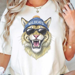 Wildkatzen Maskottchen Komfortfarben Hemd, Schulgeist Hemd, Wildkatzen Schulmaskottchen Spieltag Hemd, Kentucky Wildkatzen Hemd, Retro Wildkatze T-Shirt