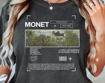 Monet Shirt, Art Teacher Shirt, Vintage Monet Renaissance Comfort Colors Shirt, Monet Art Gift, Museum Impressionism Art Tee, Art Painting
