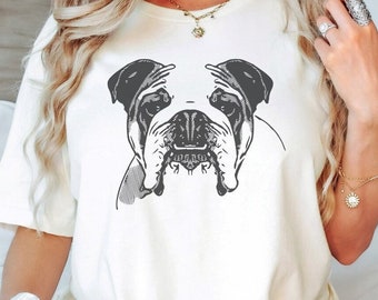 Englische Bulldogge T-Shirt, Bulldogge Shirt, Bulldogge Mama T-Shirt, Hunde-Liebhaber-Shirt, Geschenk für Englische Bulldogge-Liebhaber, Bulldogge Papa, Unisex Hunde-Shirt, Hund