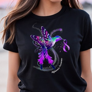 Alzheimer&#39;s Awareness Shirt, Dementia Awareness Shirt, Alzheimer Purple Shirt, Hummingbird Shirt, Dementia Shirt, Memories Shirt, Alzheimers