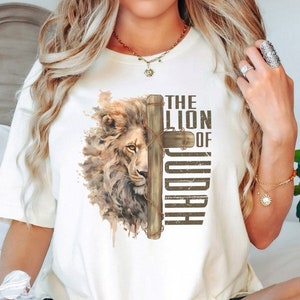 The Lion Of Judah T-Shirt, Christian Shirt, Bible Verse Shirt, Jesus Shirt, Scriptutre Shirt, Jesus Tee, Gift For Christian, Religious Shirt