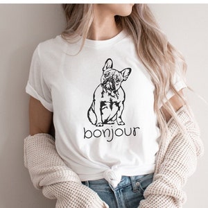 T-shirt bouledogue français, chemise pour chien drôle, cadeau pour amateur de bouledogue français, chemise Frenchie, chemise pour amoureux des animaux, t-shirt pour maman chien, chemise pour amoureux des animaux de compagnie