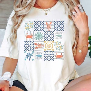 Italian Market Shirt, Coastal Aesthetic Tee, Amalfi Coast Shirt, Tomato Girl Summer, Ocean Inspired Tee, Old Money Aesthetic, Tinned Fish