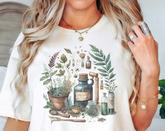 Herbology Shirt, Herbalist Shirt, Cottagecore T-Shirt, Herb Tee, Bookish Shirt, Gift For Plant Lover, Medicinal Herbs Shirt, Botanical Shirt