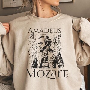 Mozart Sweatshirt, Music Teacher Shirt, Clasical Music Gift, Amadeus Mozart, Music Lovers Shirt, Composer Shirt, Musical Sweatshirt, Chorus