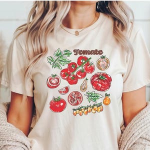 Tomato Shirt, Gardening Shirt, Tomato Girl Summer, Vegan Shirt, Vegetable Cottagecore Shirt, Tomato Lover Tee, Garden Botanical Shirt, Farm